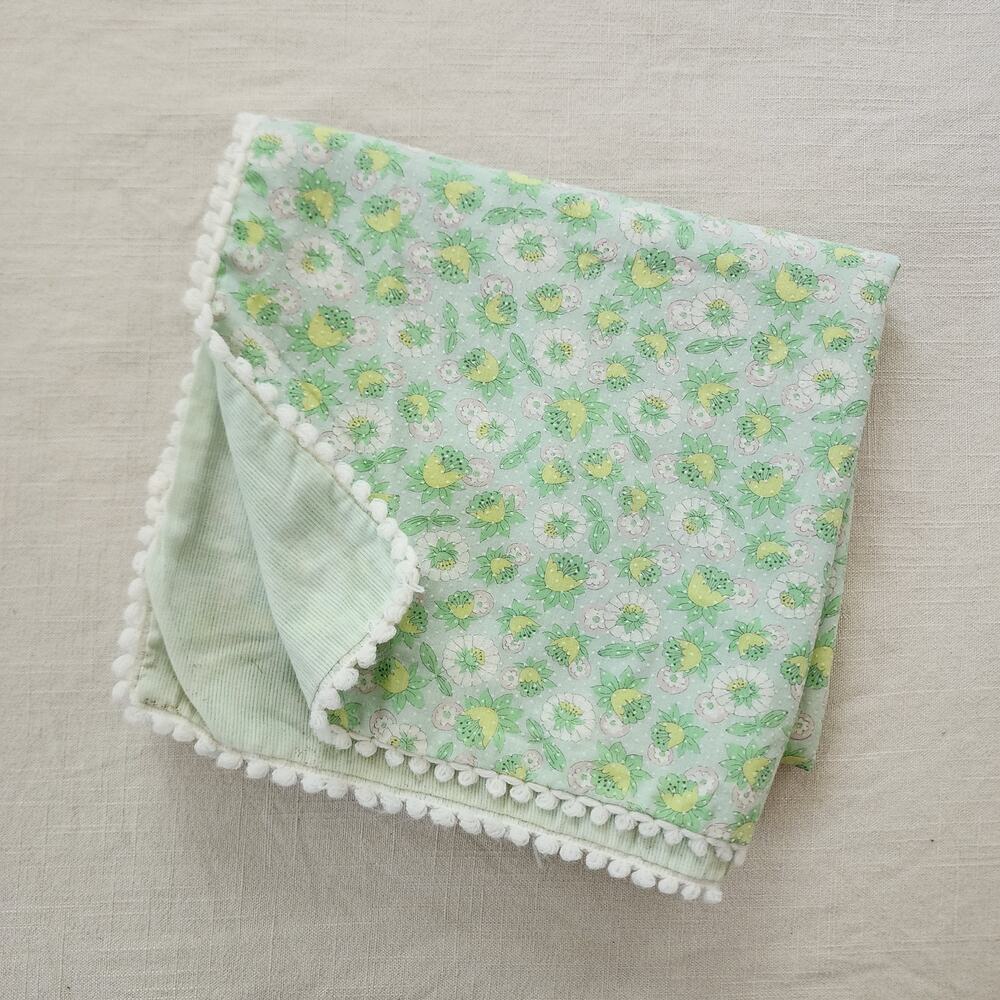 Vintage 60s/70s Floral Baby Blanket